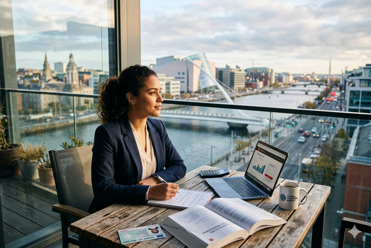 ACCA na Irlanda, carreira em finanças Dublin, estudar na Irlanda, Global Language Agency, mercado de trabalho Irlanda, validação diploma contabilidade.